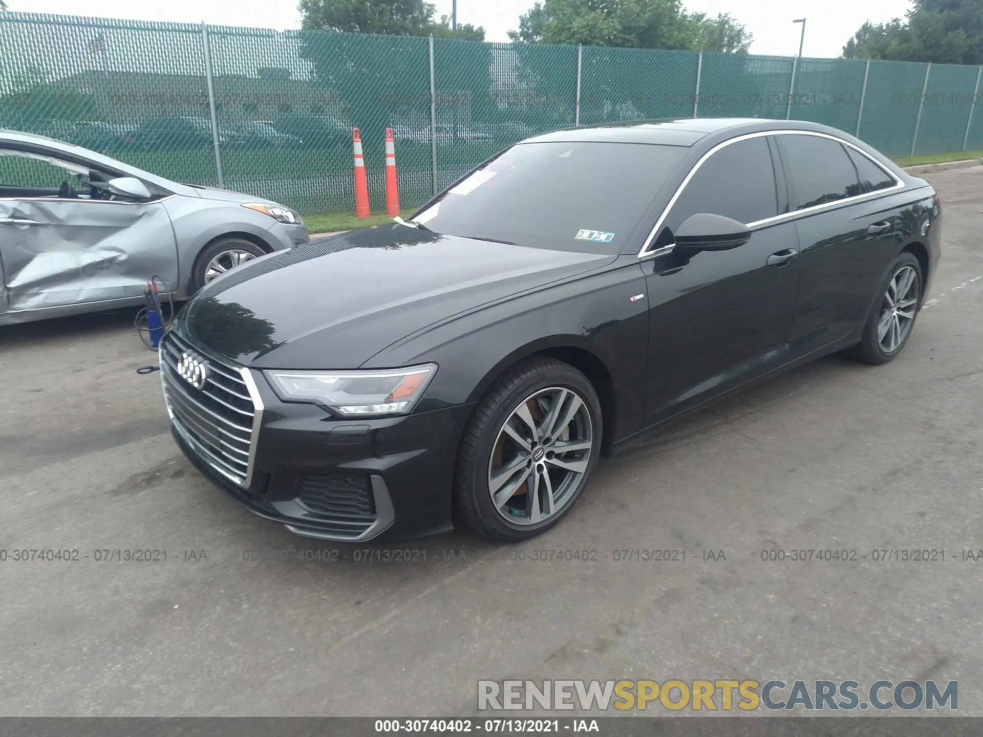 2 fotografías del automóvil dañado WAUK2AF20KN130414 AUDI A6 2019