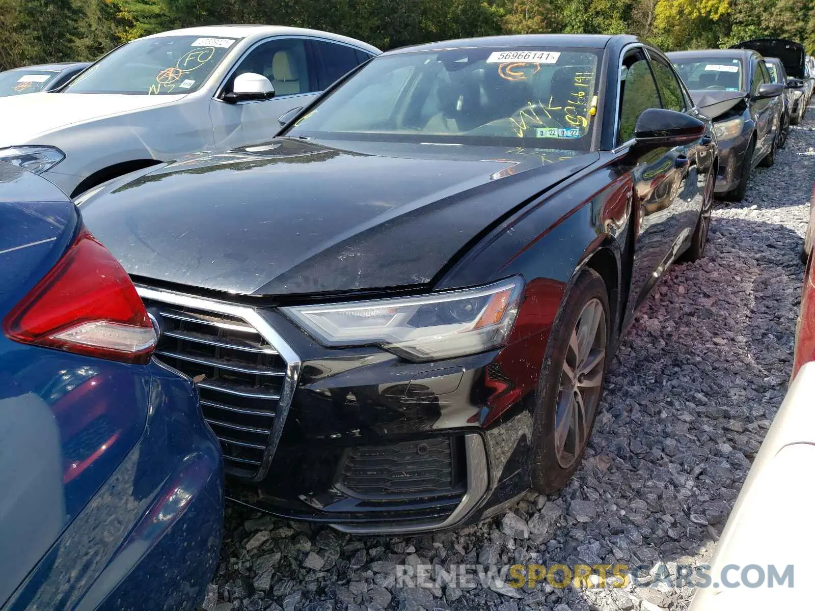 2 fotografías del automóvil dañado WAUK2AF23KN048905 AUDI A6 2019