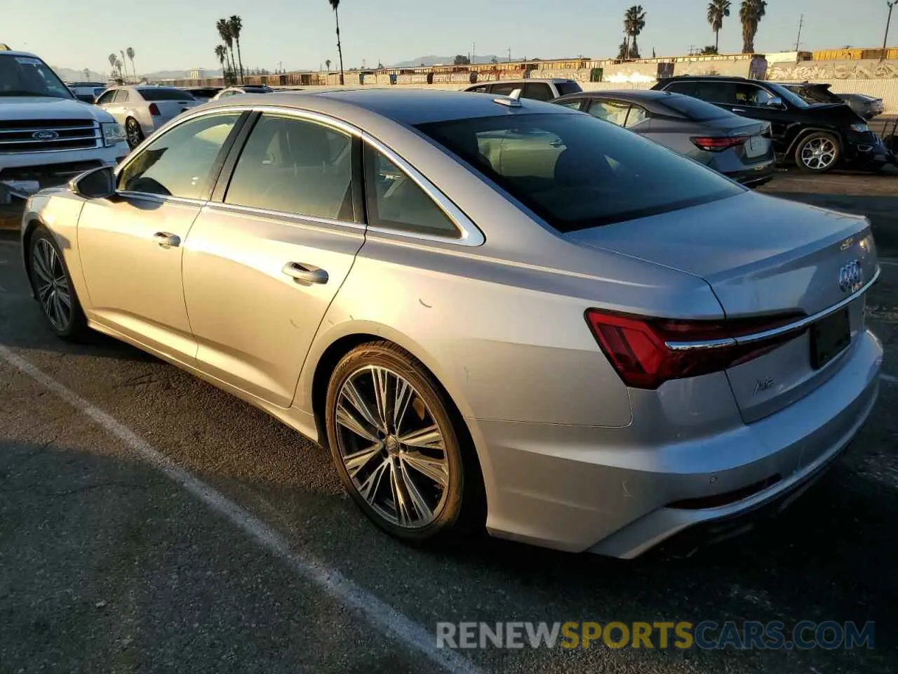 2 fotografías del automóvil dañado WAUK2AF25KN061963 AUDI A6 2019