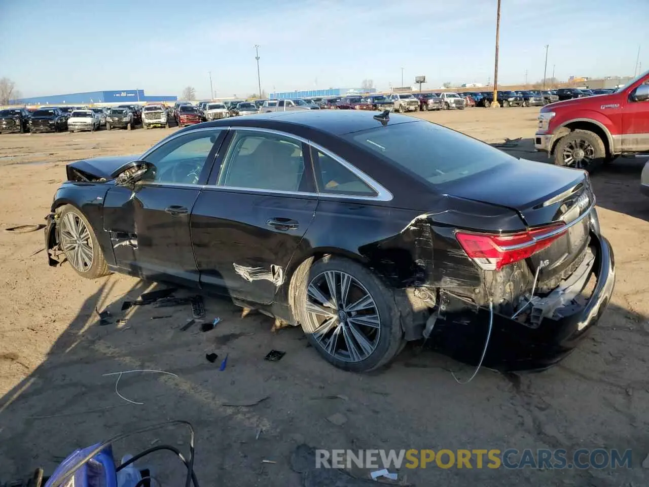 2 fotografías del automóvil dañado WAUL2AF20KN069540 AUDI A6 2019