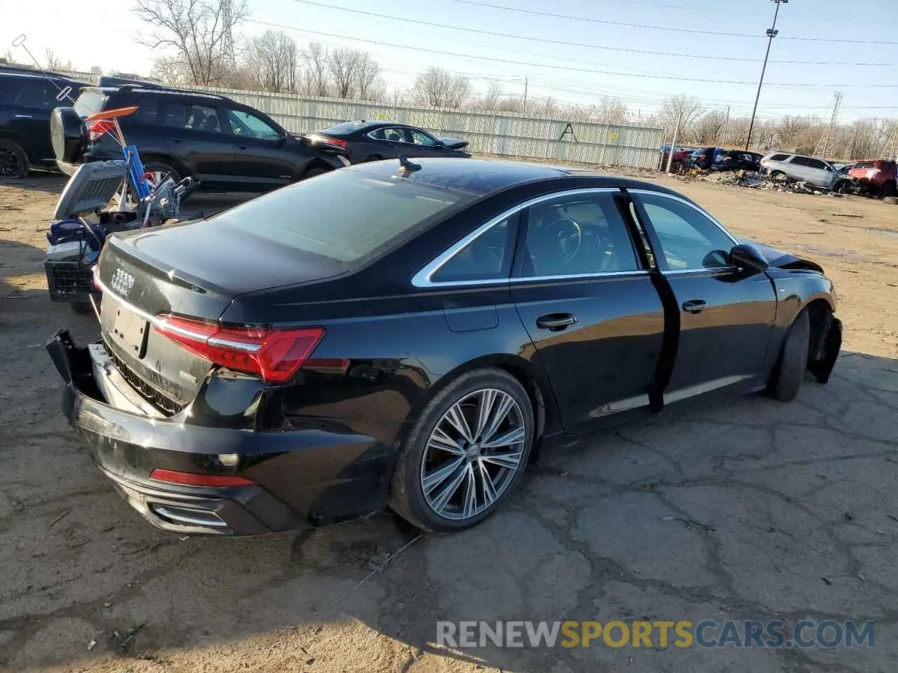 3 fotografías del automóvil dañado WAUL2AF20KN069540 AUDI A6 2019