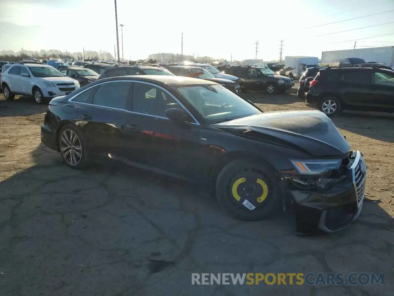 4 fotografías del automóvil dañado WAUL2AF20KN069540 AUDI A6 2019