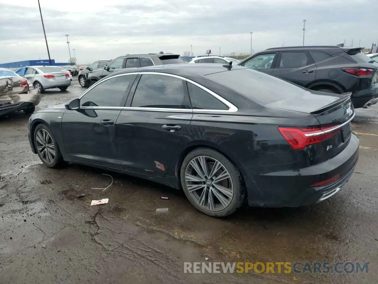 2 fotografías del automóvil dañado WAUL2AF20KN110314 AUDI A6 2019
