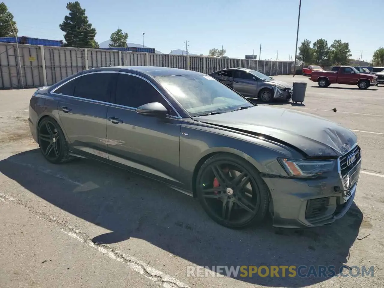 4 fotografías del automóvil dañado WAUL2AF24KN052434 AUDI A6 2019
