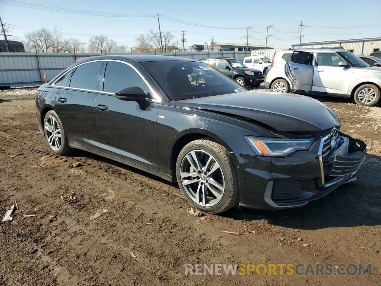 4 fotografías del automóvil dañado WAUL2AF24KN072635 AUDI A6 2019