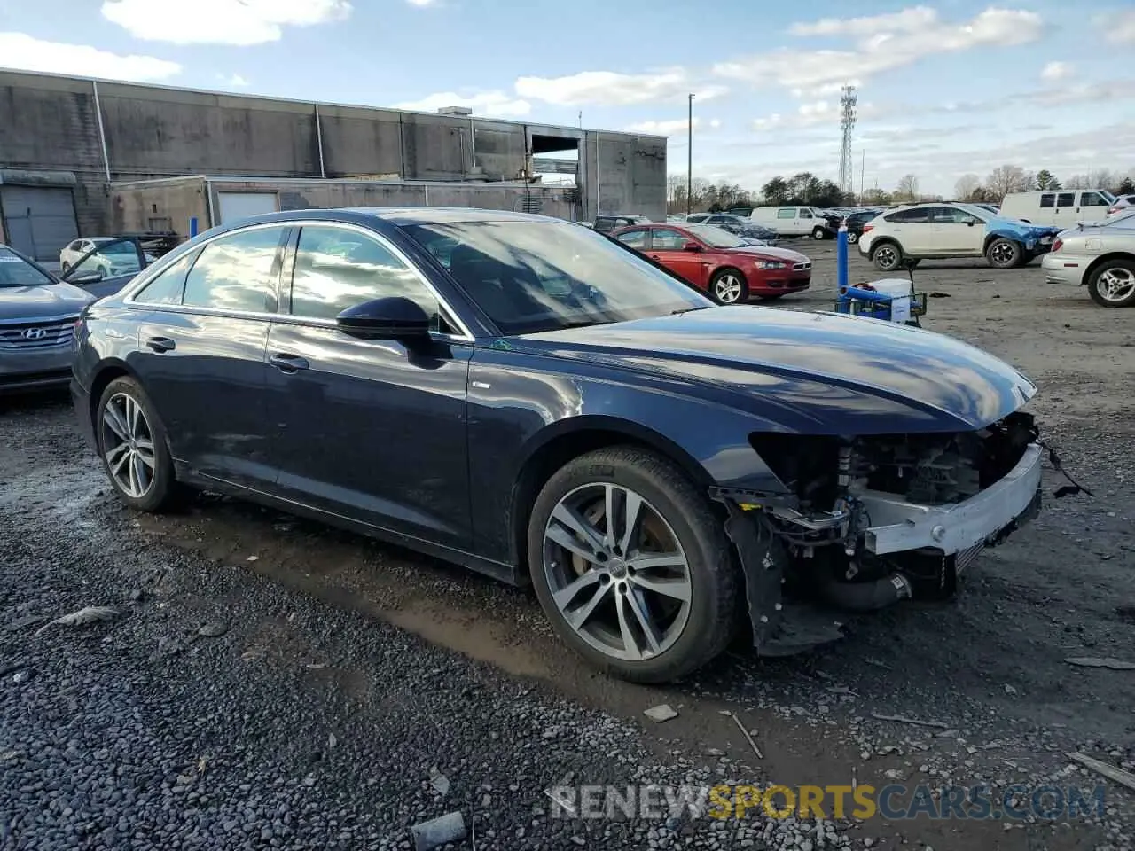 4 fotografías del automóvil dañado WAUL2AF26KN065198 AUDI A6 2019