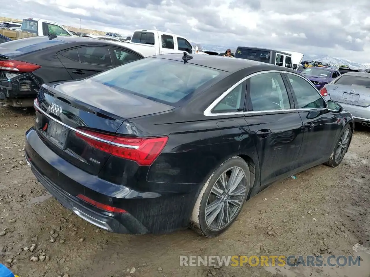 3 fotografías del automóvil dañado WAUL2AF27KN114411 AUDI A6 2019