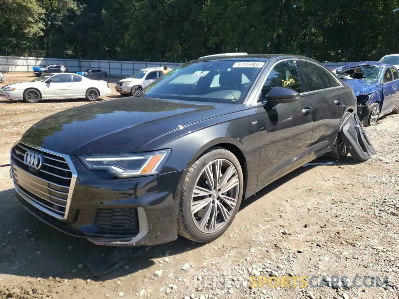 2 fotografías del automóvil dañado WAUL2BF26KN047158 AUDI A6 2019