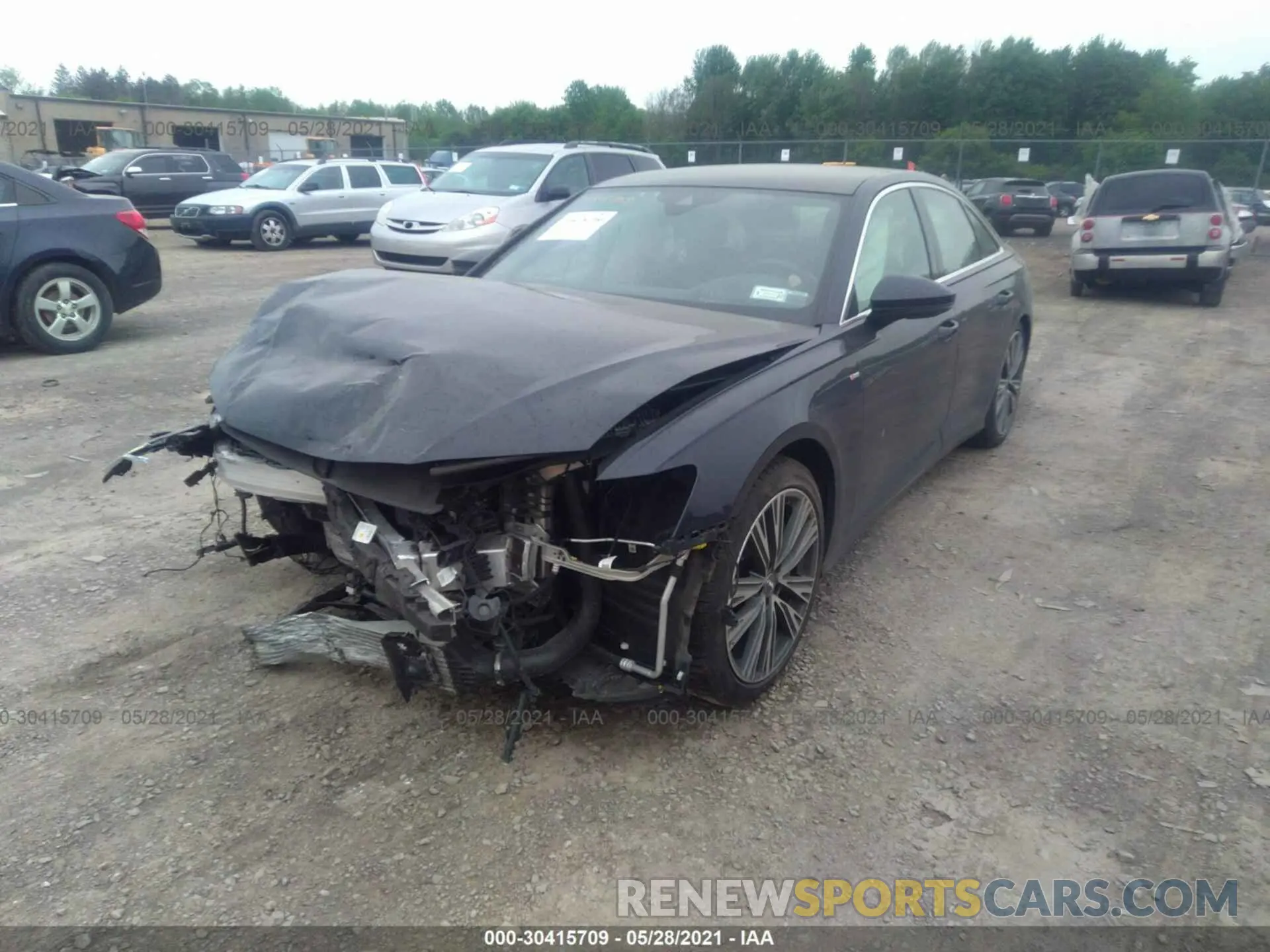 2 fotografías del automóvil dañado WAUM2AF23KN085364 AUDI A6 2019