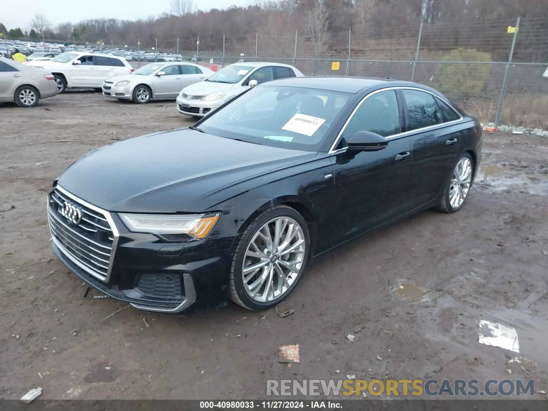 2 fotografías del automóvil dañado WAUM2AF27KN025152 AUDI A6 2019