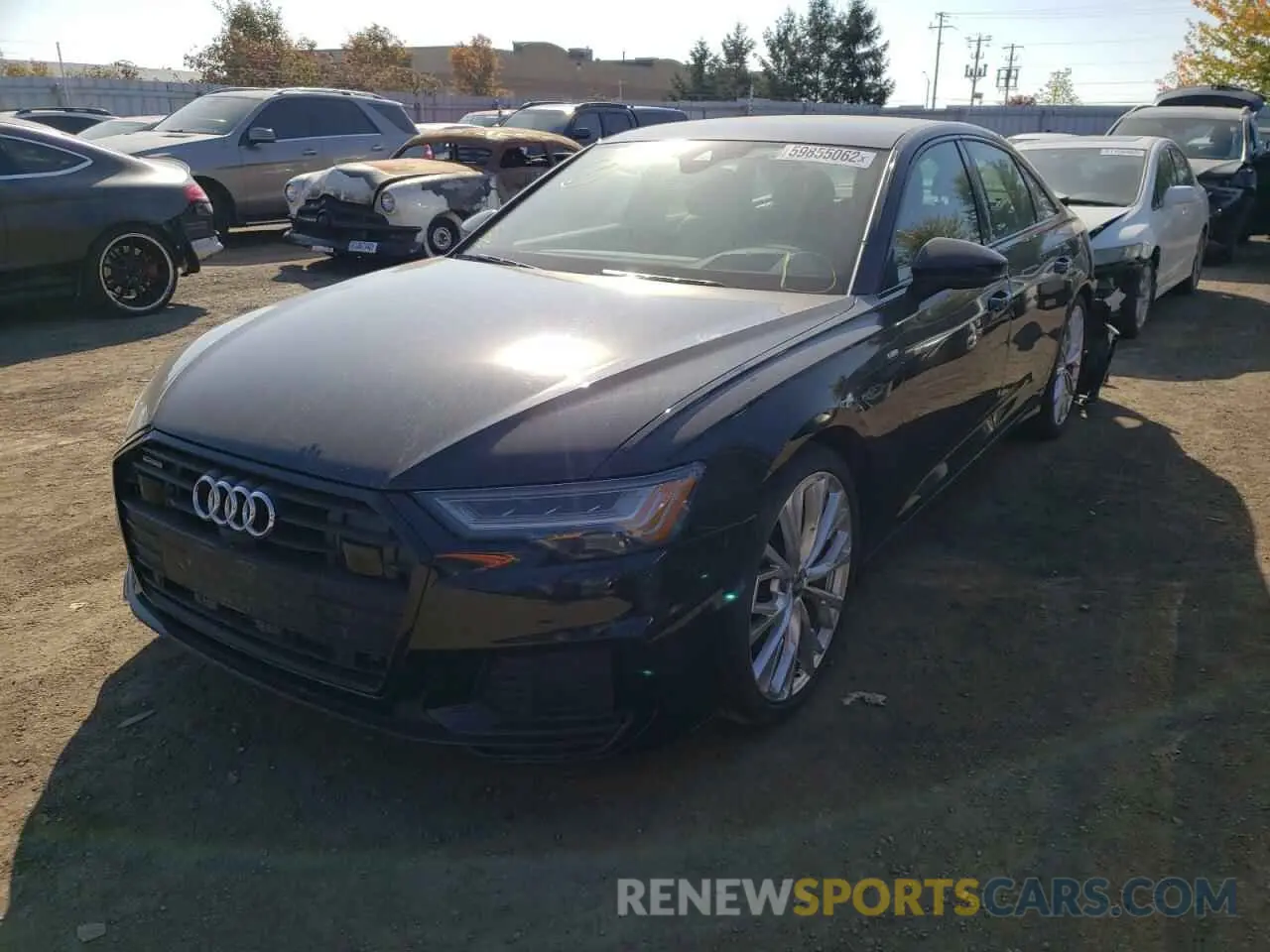 2 fotografías del automóvil dañado WAUM2AF27KN069202 AUDI A6 2019