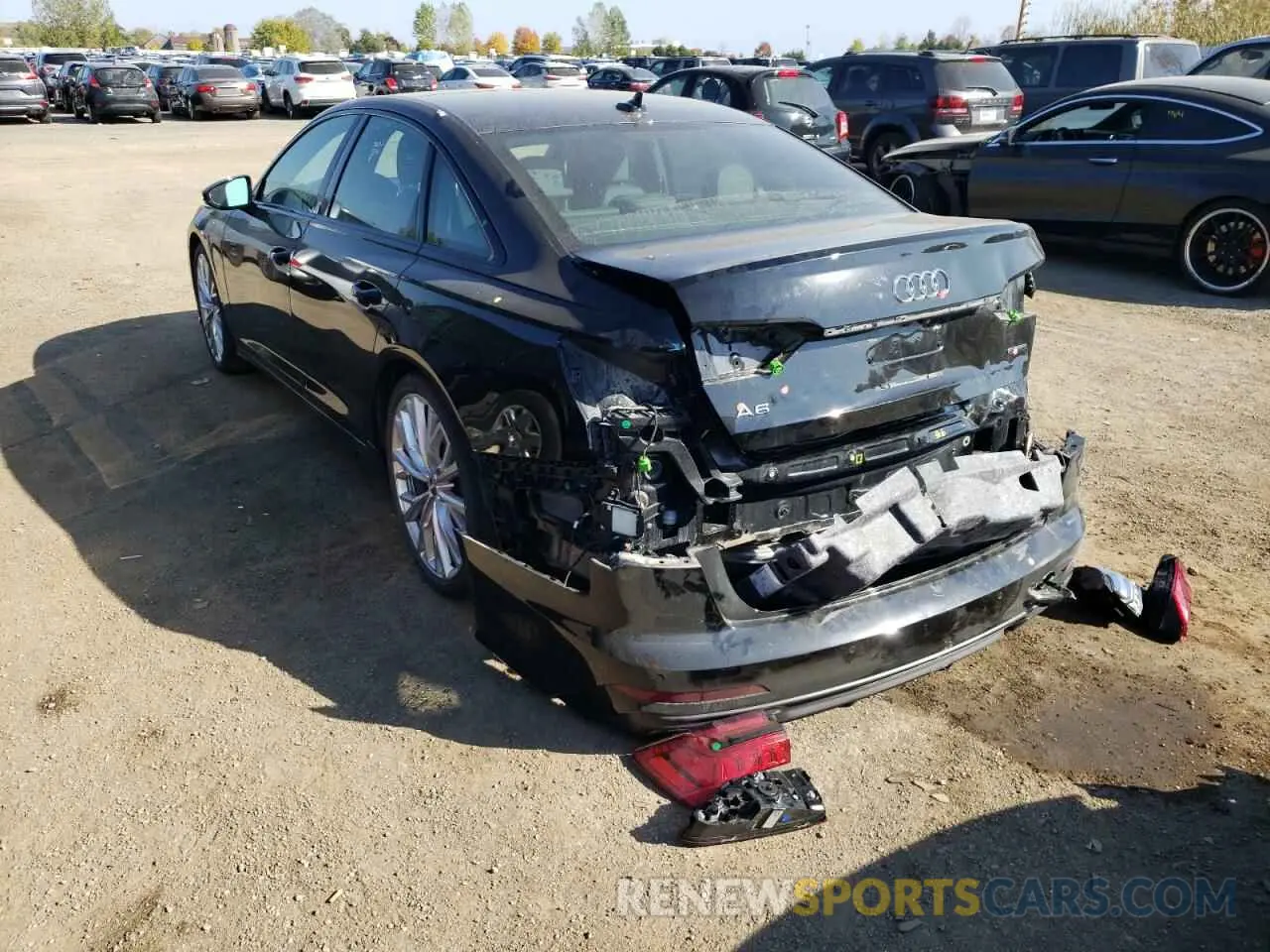 3 fotografías del automóvil dañado WAUM2AF27KN069202 AUDI A6 2019