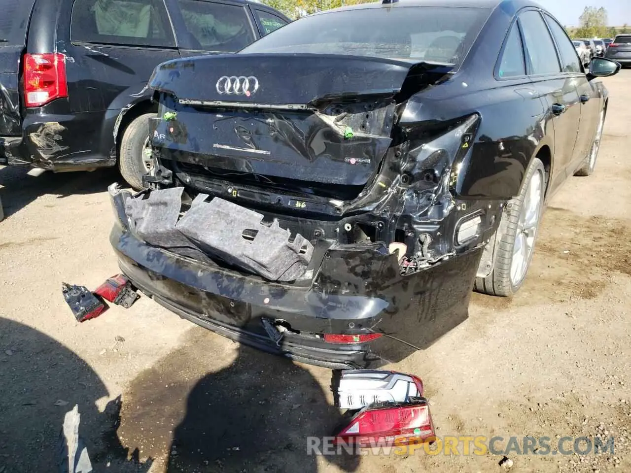 9 fotografías del automóvil dañado WAUM2AF27KN069202 AUDI A6 2019