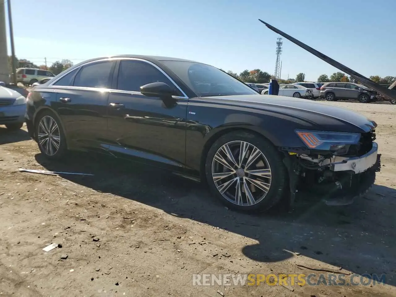 4 fotografías del automóvil dañado WAUM2AF28KN034328 AUDI A6 2019