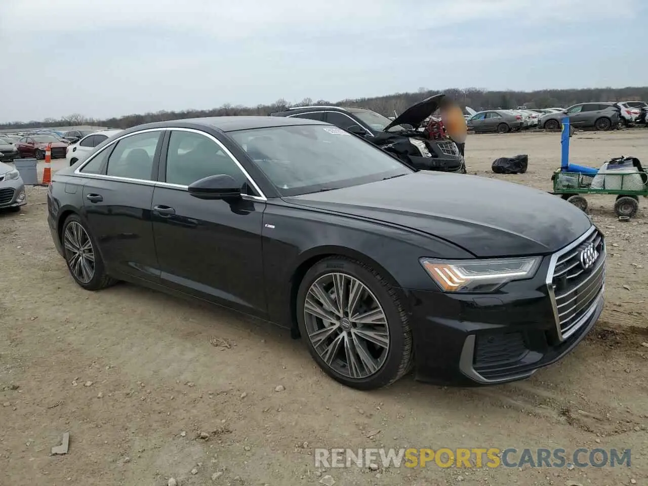 4 fotografías del automóvil dañado WAUM2AF28KN049394 AUDI A6 2019