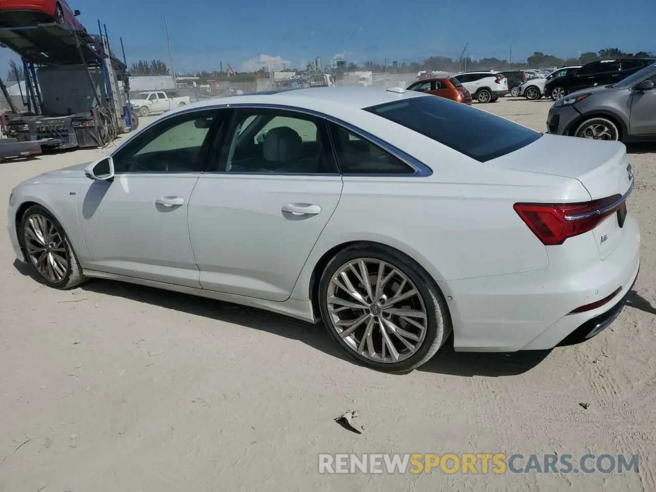 2 fotografías del automóvil dañado WAUM2AF2XKN033990 AUDI A6 2019