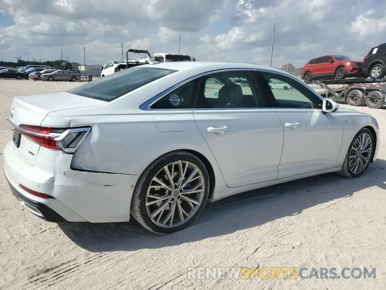 3 fotografías del automóvil dañado WAUM2AF2XKN033990 AUDI A6 2019