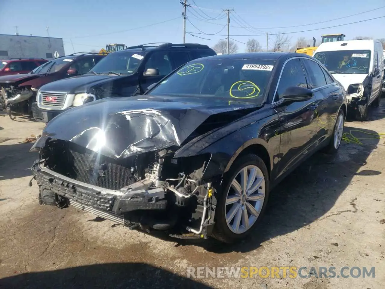 2 fotografías del automóvil dañado WAUE8AF25LN080851 AUDI A6 2020