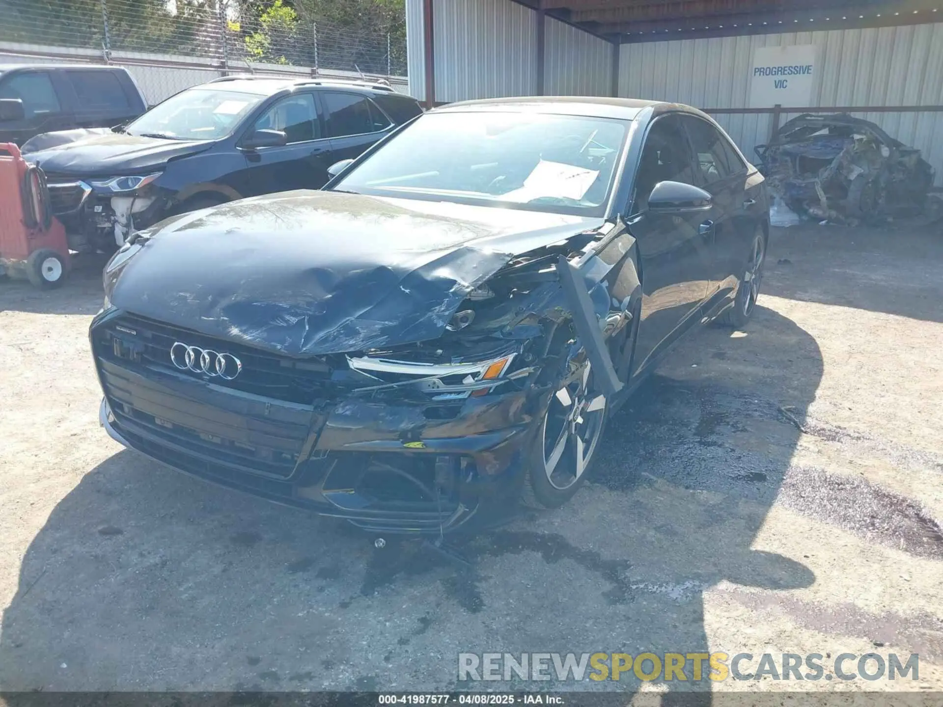 2 fotografías del automóvil dañado WAUL2AF21LN084890 AUDI A6 2020