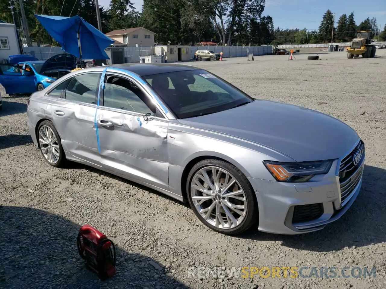 4 fotografías del automóvil dañado WAUM2AF24LN043948 AUDI A6 2020