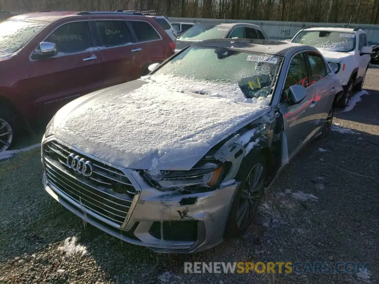 2 fotografías del automóvil dañado WAUM2AF27LN074093 AUDI A6 2020