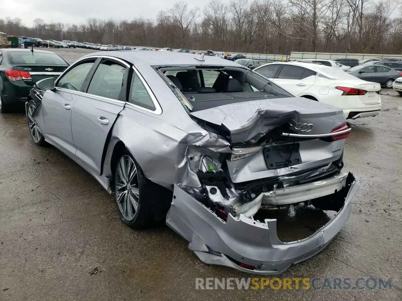 3 fotografías del automóvil dañado WAUM2AF27LN074093 AUDI A6 2020