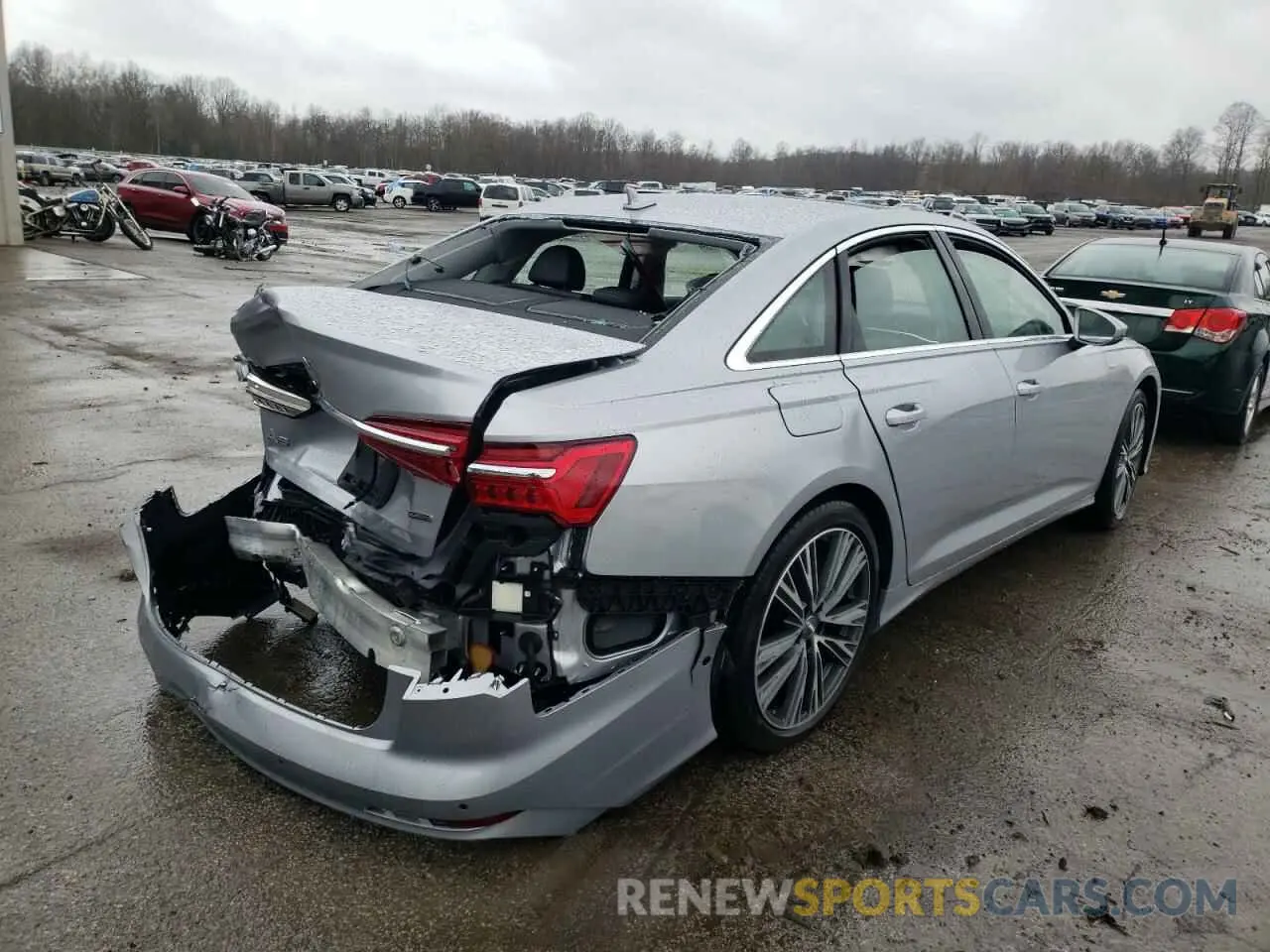 4 fotografías del automóvil dañado WAUM2AF27LN074093 AUDI A6 2020