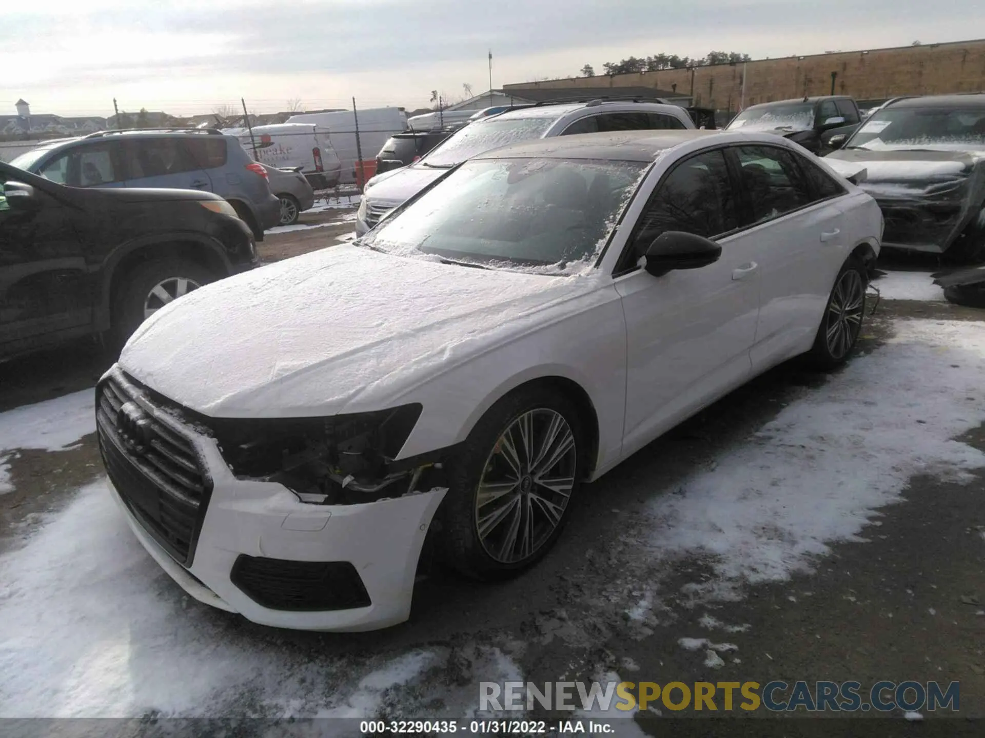 2 fotografías del automóvil dañado WAUD3AF23MN071688 AUDI A6 2021
