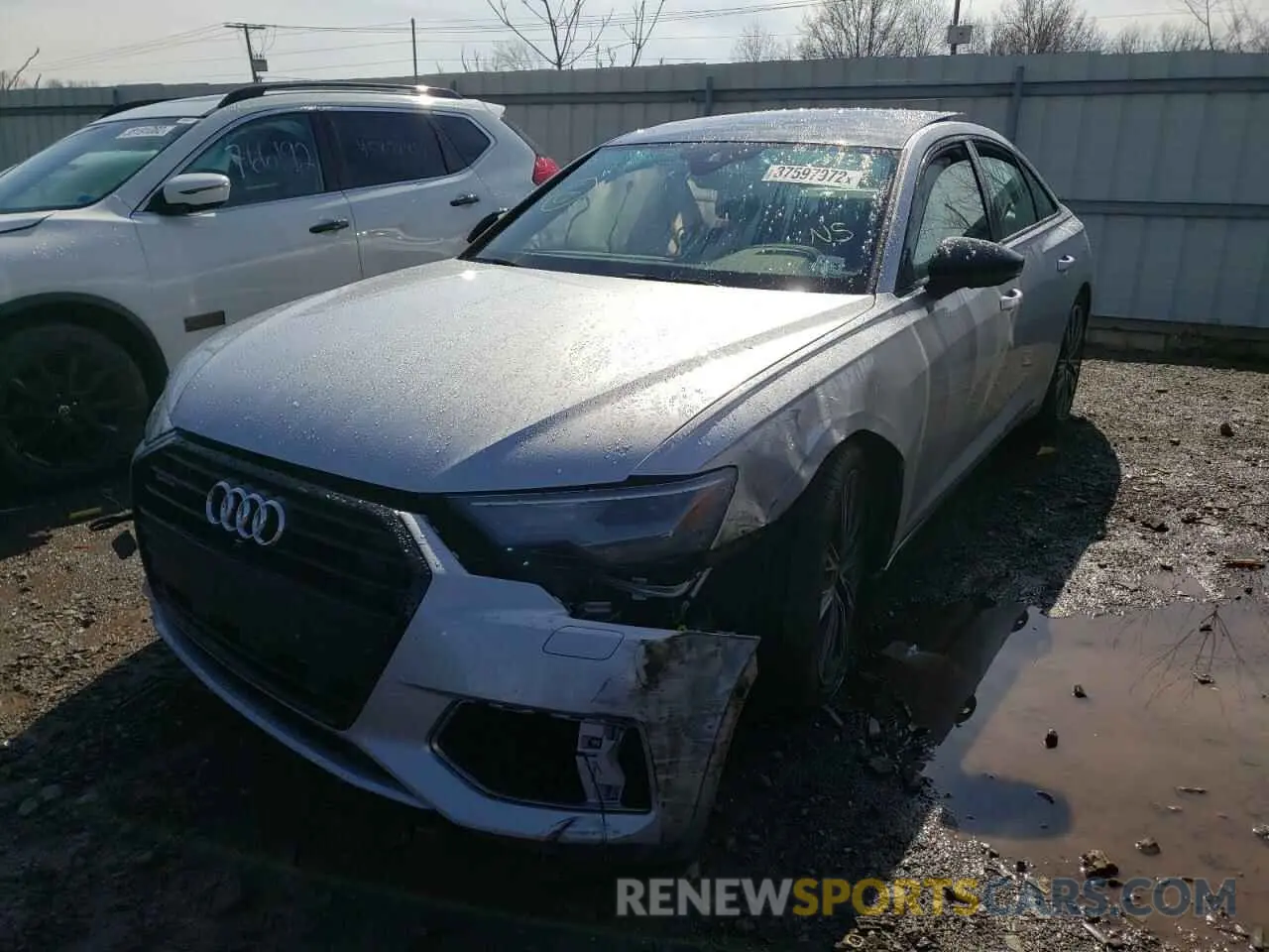 2 fotografías del automóvil dañado WAUD3AF2XMN046951 AUDI A6 2021