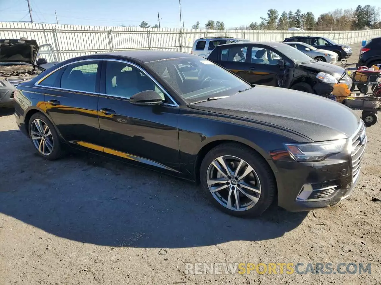 4 fotografías del automóvil dañado WAUD8AF25MN041559 AUDI A6 2021