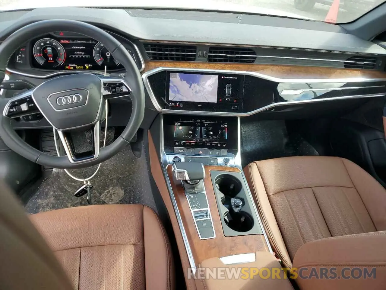 8 fotografías del automóvil dañado WAUE3AF24MN102032 AUDI A6 2021