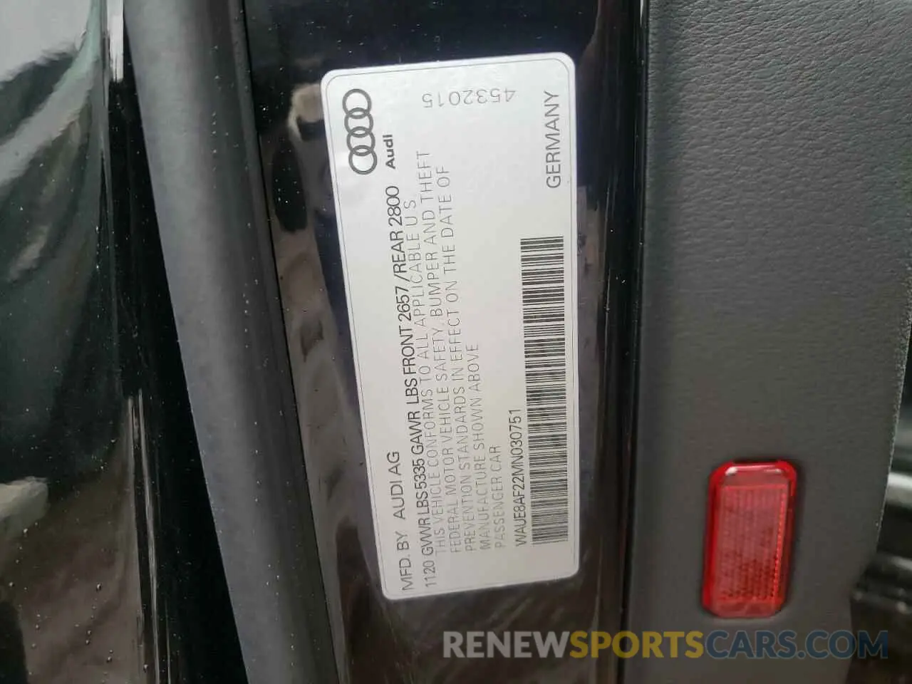 10 fotografías del automóvil dañado WAUE8AF22MN030751 AUDI A6 2021