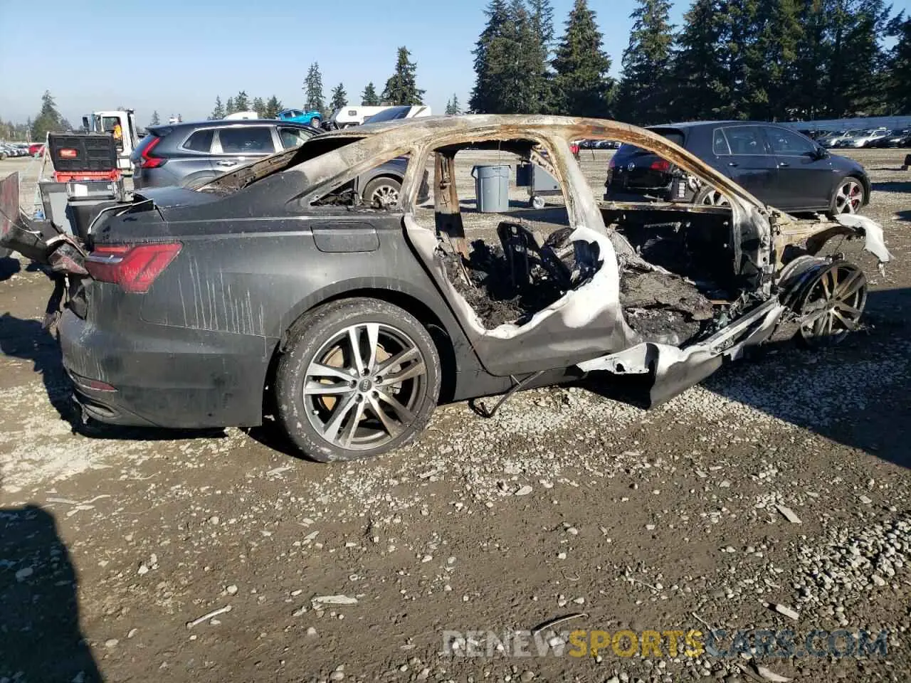 3 fotografías del automóvil dañado WAUE8AF27MN031037 AUDI A6 2021