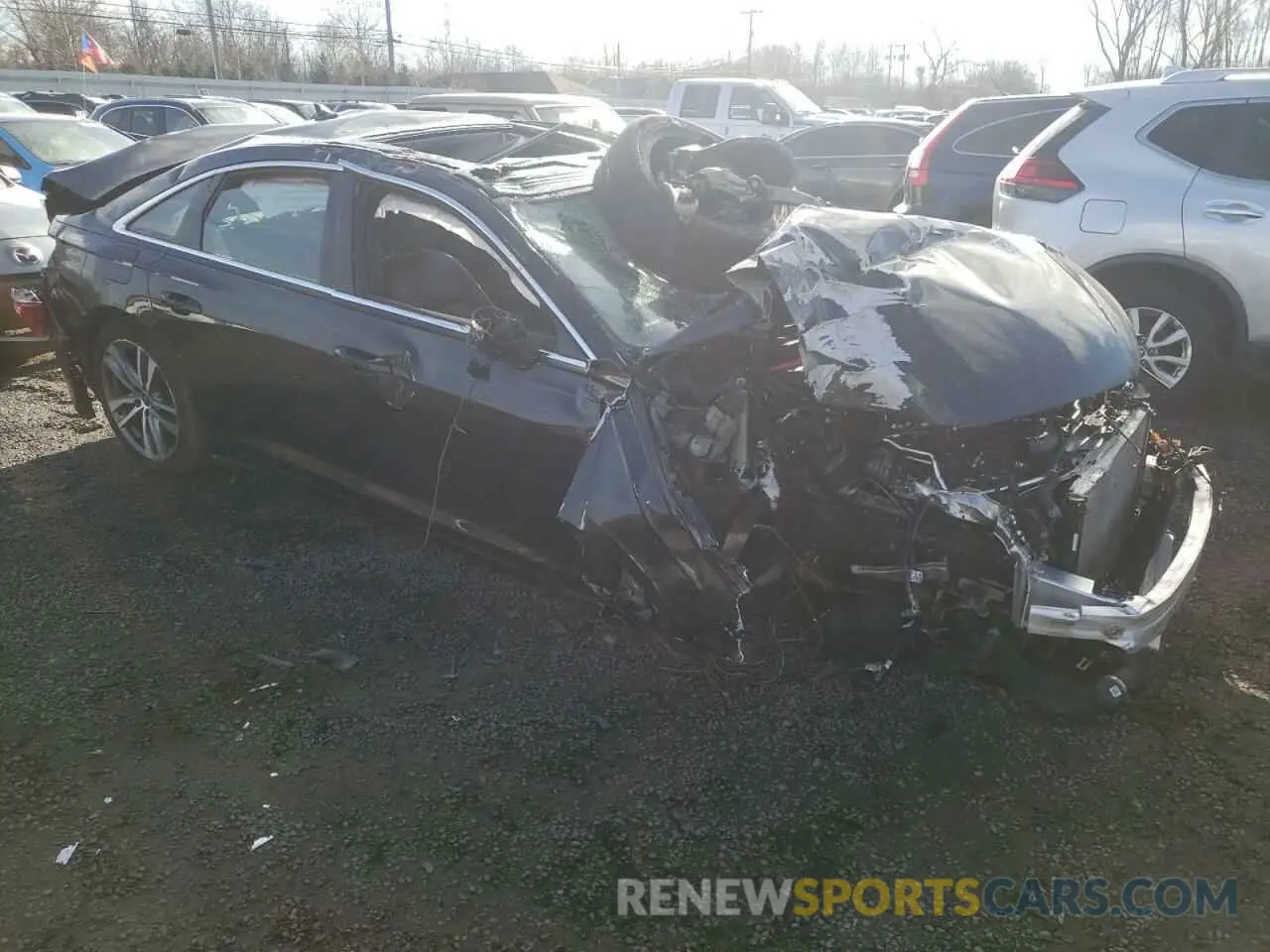 4 fotografías del automóvil dañado WAUL2AF24MN042103 AUDI A6 2021