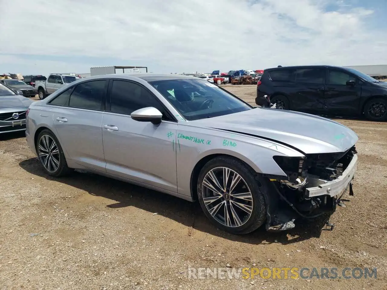 4 fotografías del automóvil dañado WAUE3BF24NN064311 AUDI A6 2022
