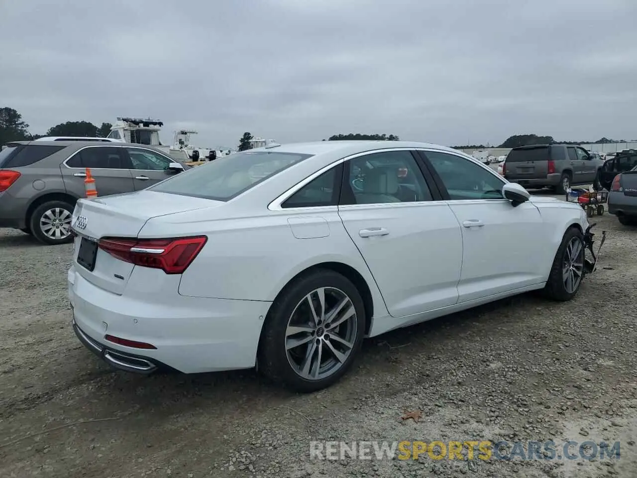 3 fotografías del automóvil dañado WAUE3BF25NN022861 AUDI A6 2022