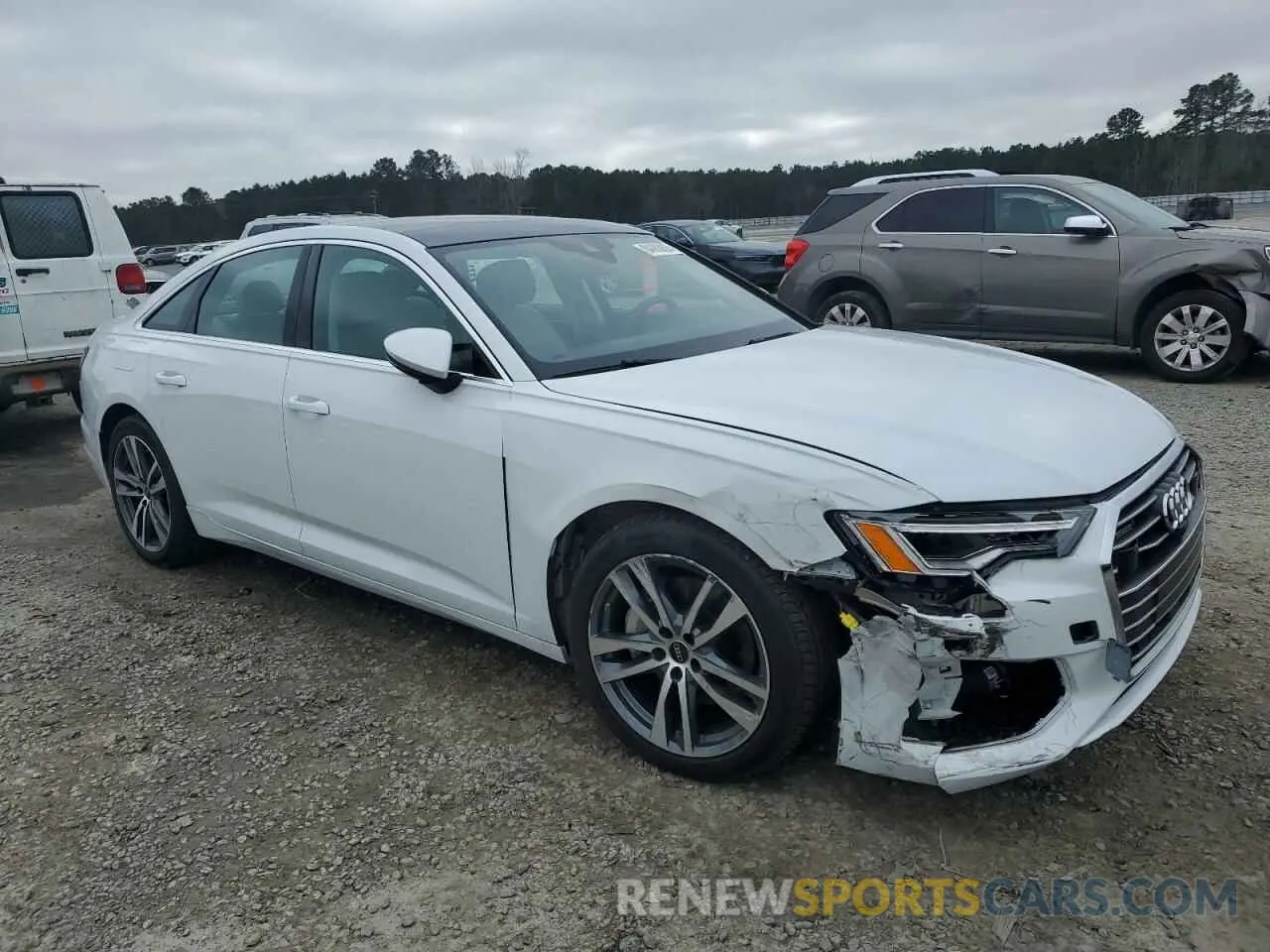 4 fotografías del automóvil dañado WAUE3BF25NN022861 AUDI A6 2022