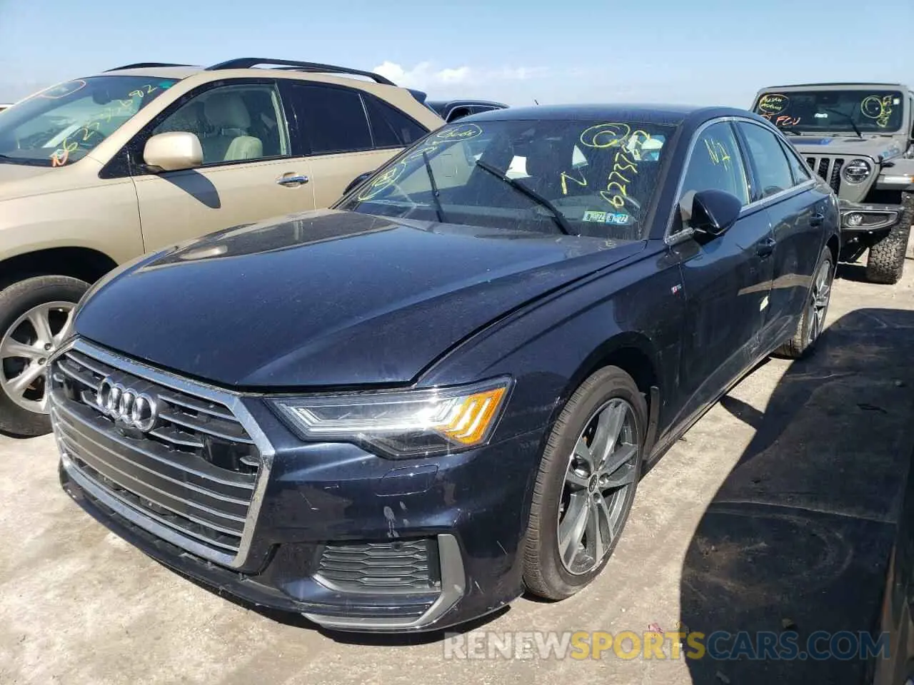 2 fotografías del automóvil dañado WAUM2BF29NN009528 AUDI A6 2022