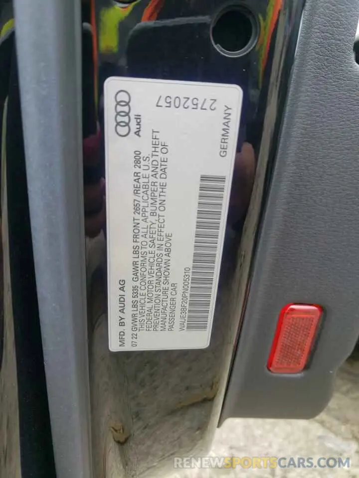 13 fotografías del automóvil dañado WAUE3BF20PN005310 AUDI A6 2023