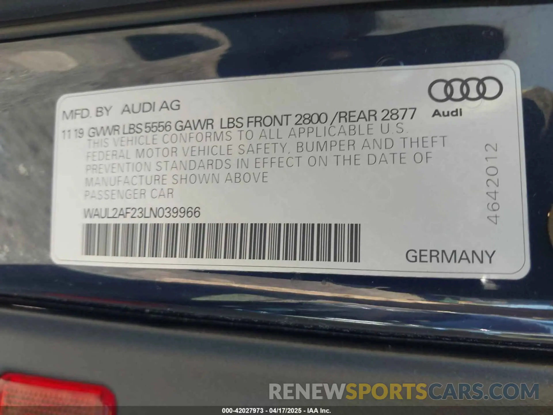 9 fotografías del automóvil dañado WAUD3BF23RN039157 AUDI A6 2024