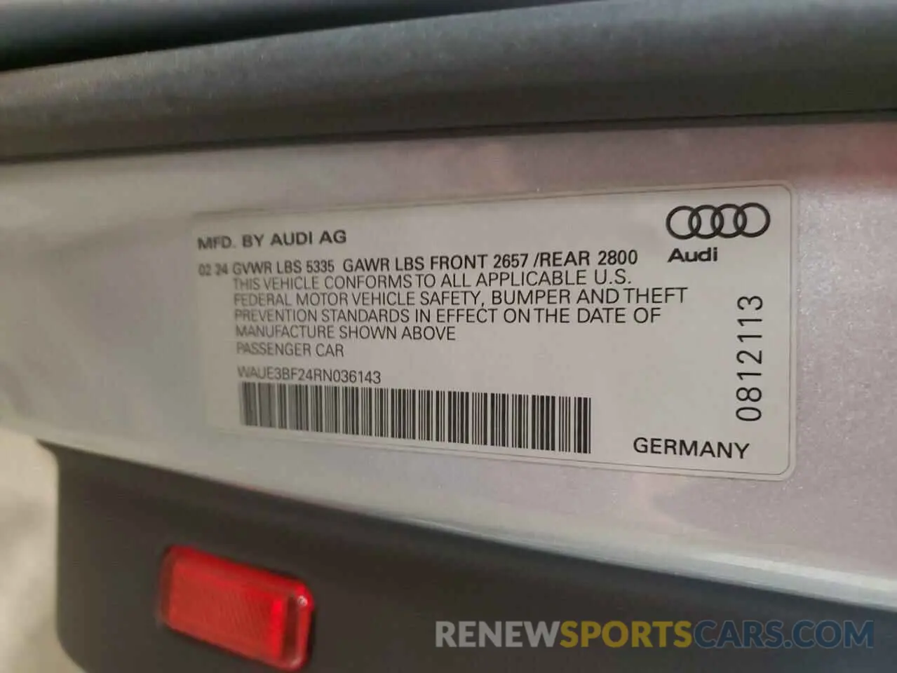 12 fotografías del automóvil dañado WAUE3BF24RN036143 AUDI A6 2024