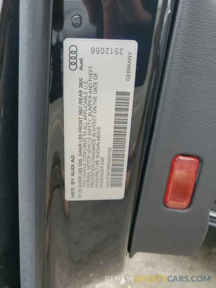12 fotografías del automóvil dañado WAUE3BF26RN002155 AUDI A6 2024
