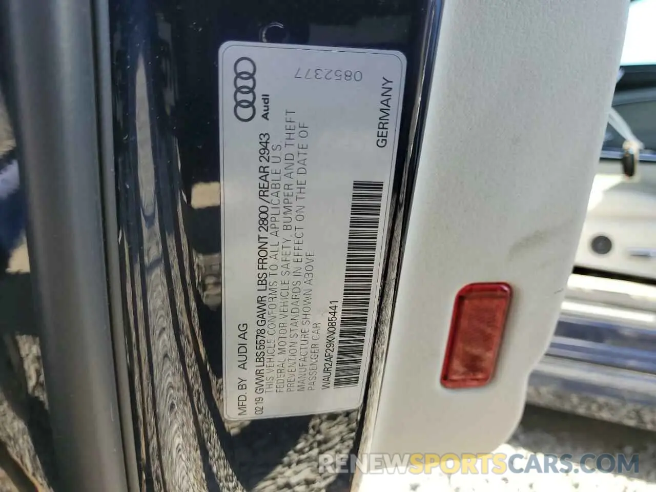 13 fotografías del automóvil dañado WAUR2AF29KN085441 AUDI A7 2019