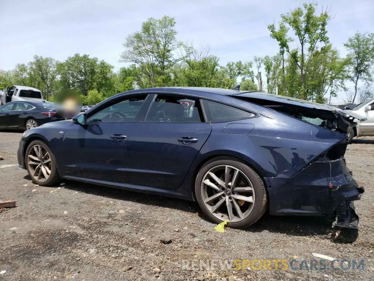 2 fotografías del automóvil dañado WAUTPBF21MN085269 AUDI A7 2021