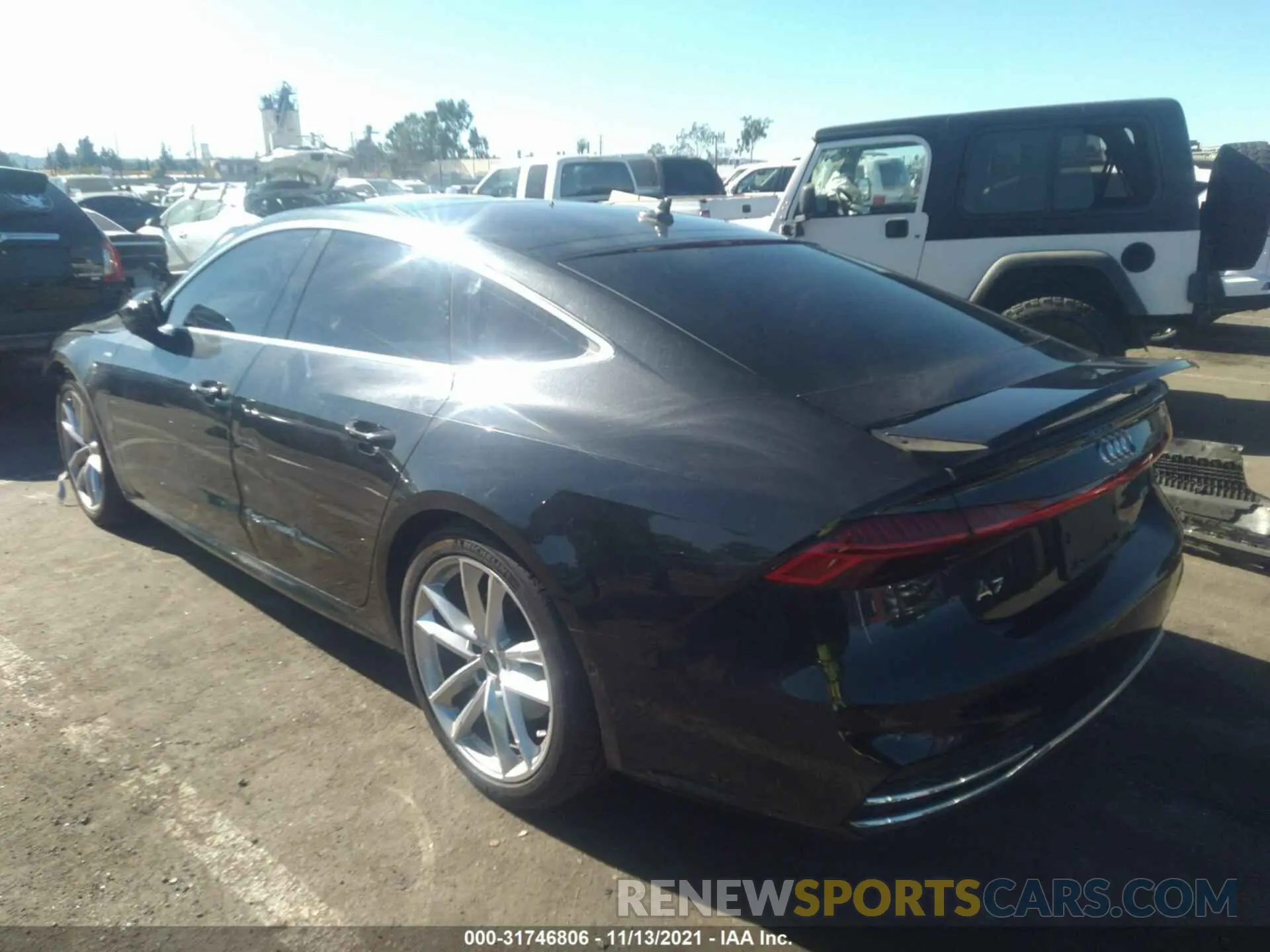 3 fotografías del automóvil dañado WAUU2AF20MN051059 AUDI A7 2021