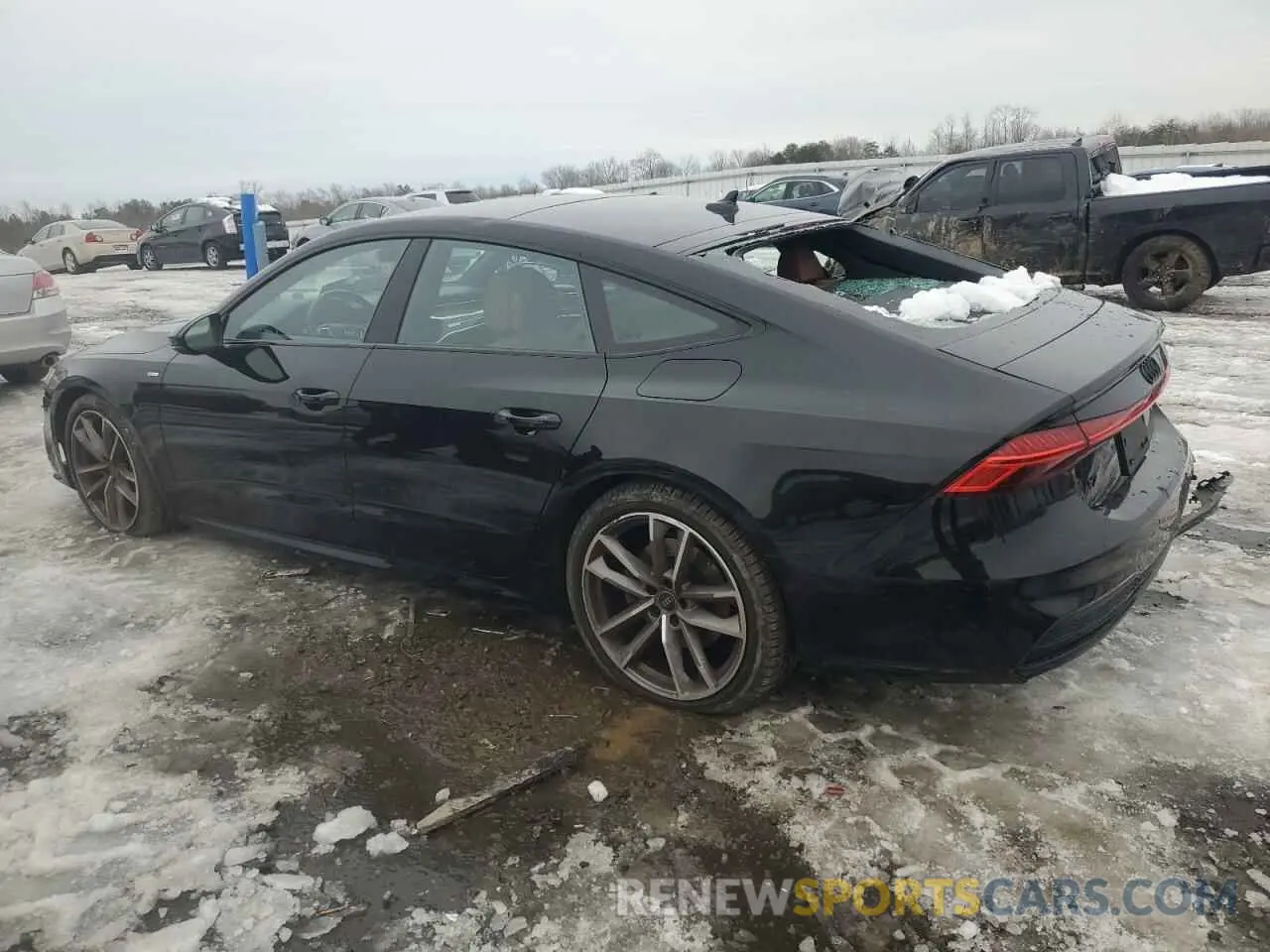 2 fotografías del automóvil dañado WAUVPBF29MN082841 AUDI A7 2021