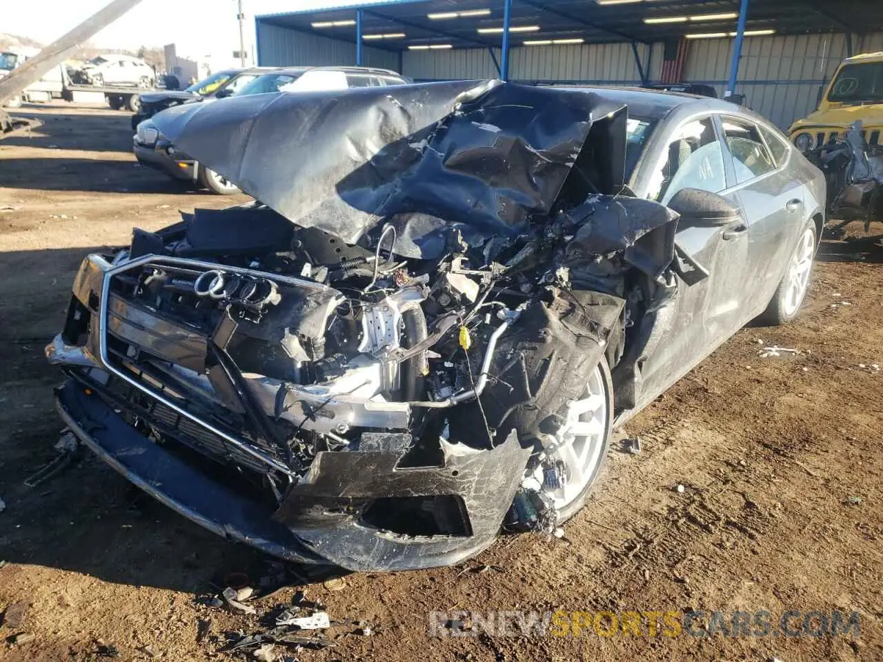2 fotografías del automóvil dañado WAUR2BF24NN008311 AUDI A7 2022