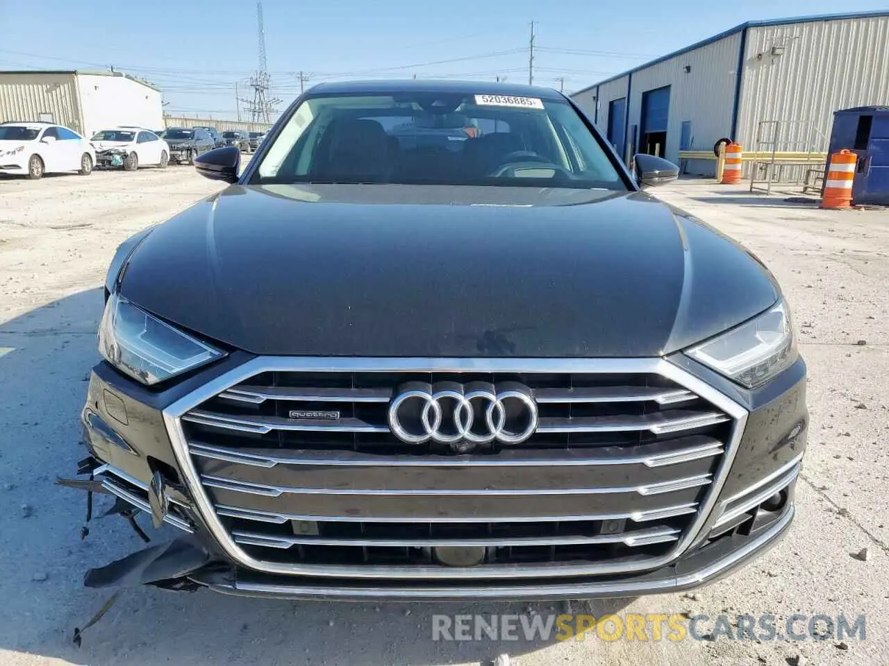5 fotografías del automóvil dañado WAU8DAF80KN011030 AUDI A8 2019