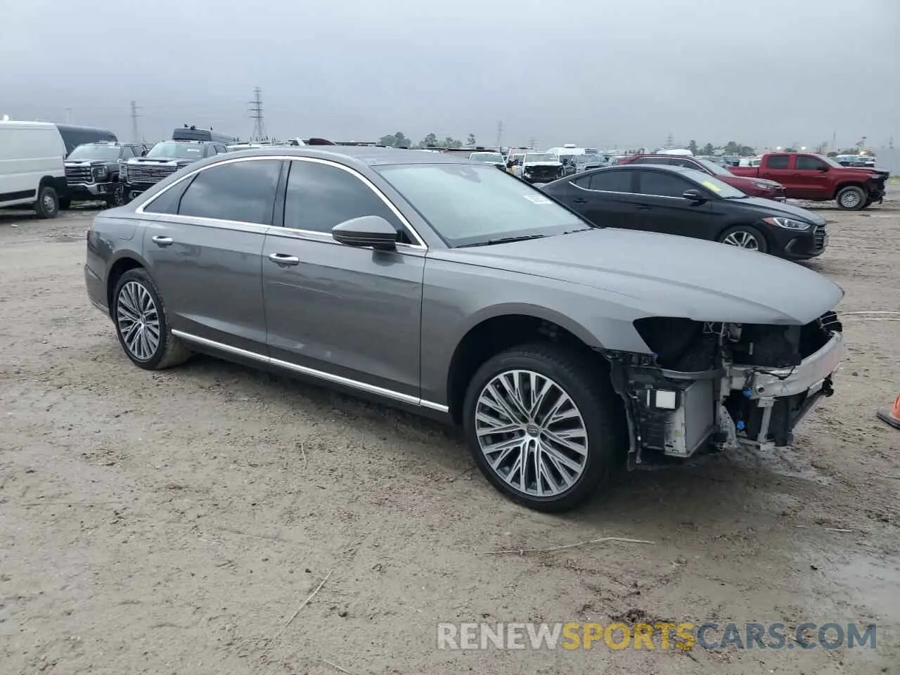 4 fotografías del automóvil dañado WAU8DAF83KN009594 AUDI A8 2019