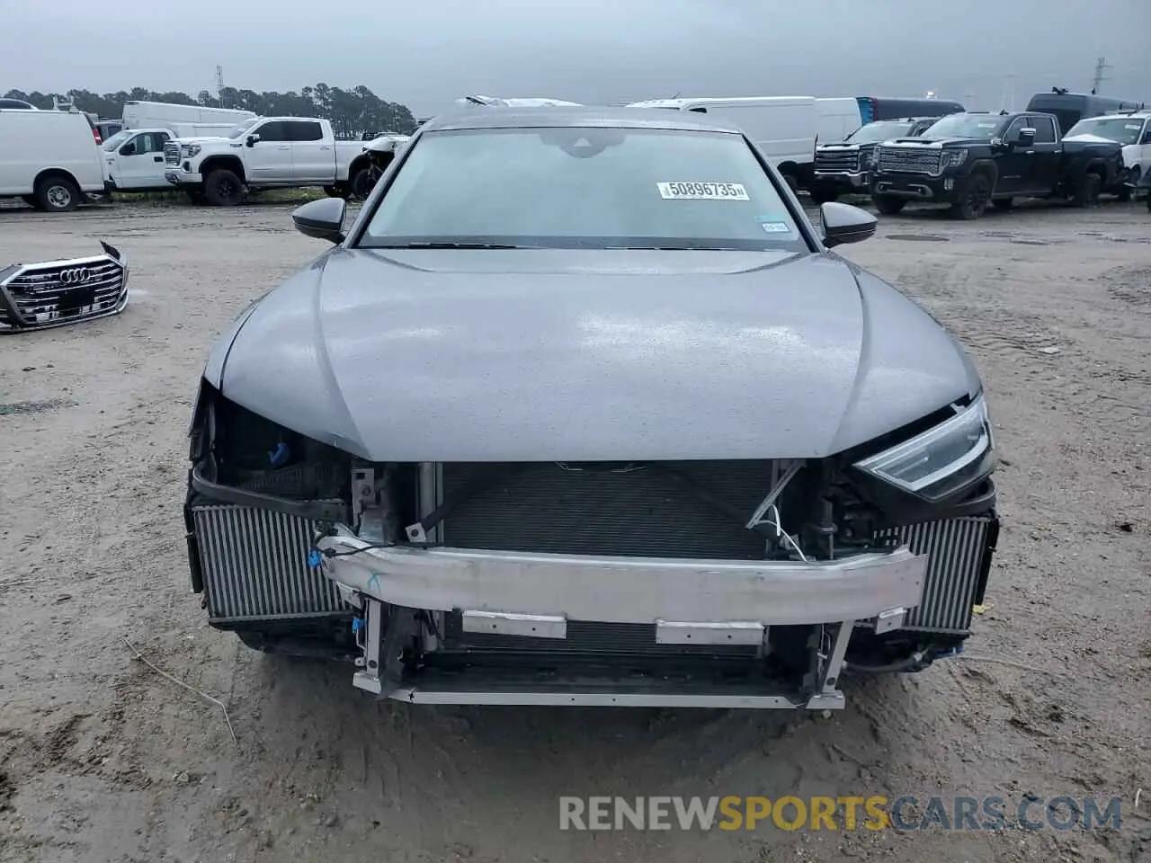 5 fotografías del automóvil dañado WAU8DAF83KN009594 AUDI A8 2019